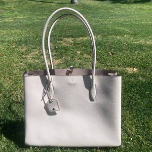 KATE SPADE Large White tote / refined grain